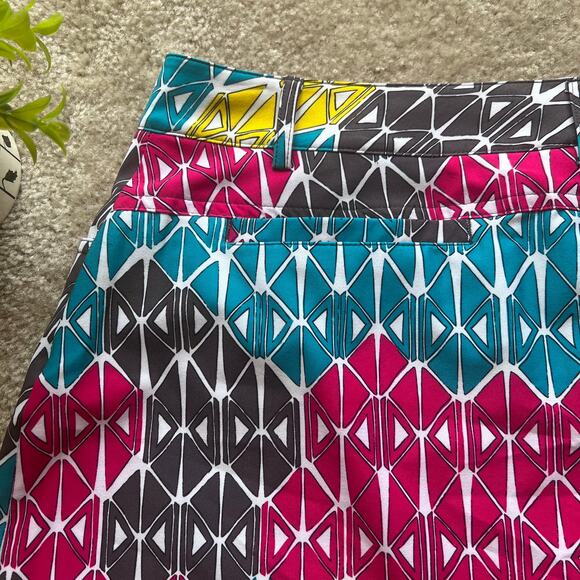 Slazenger Multicolored Geometric Print Active Golf/Tennis Skort Size: 8 - Picture 12 of 13